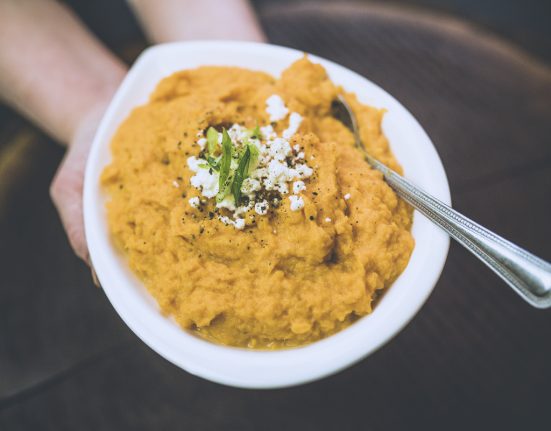  MASHED SWEET POTATO WITH GOAT CHEESE