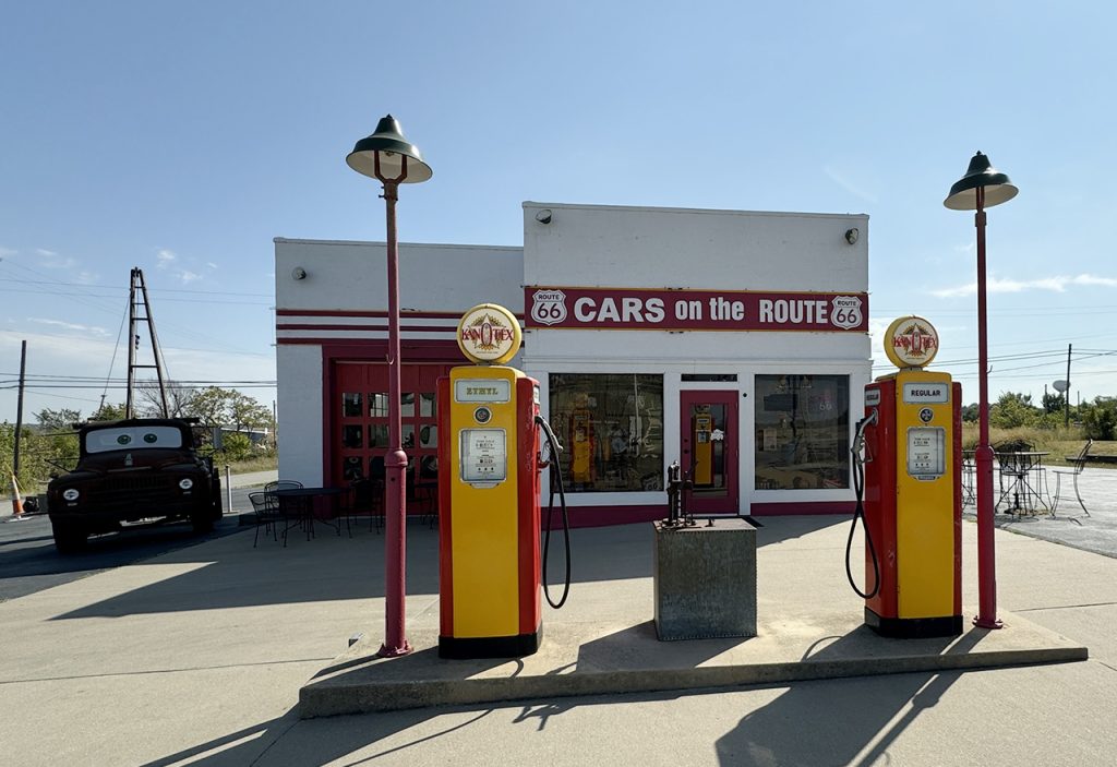 Cars on the Route 13 Miles of Route 66 in Kansas