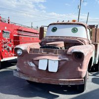 two mater at Cars on the Route 13 Miles of Route 66 in Kansas