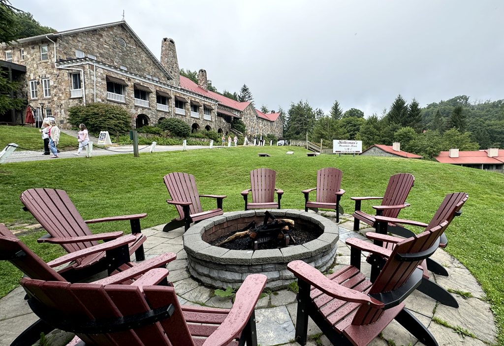 Kellermans sign and fire pit Mountain Lake Lodge Virginia